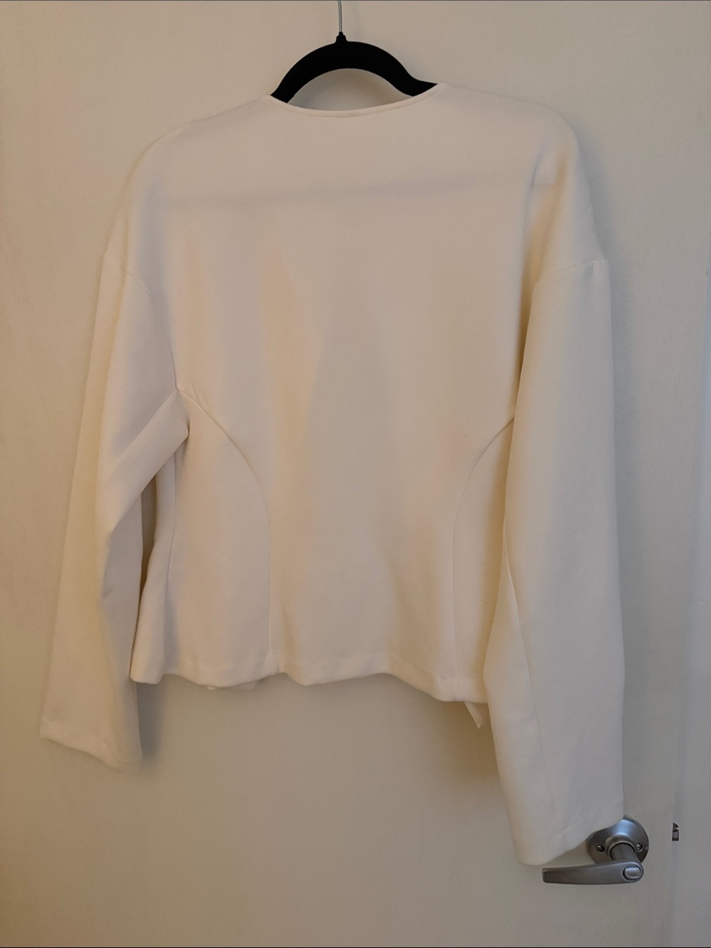 H&M Cream Round-Neck Button Jacket - Picture 2 of 3